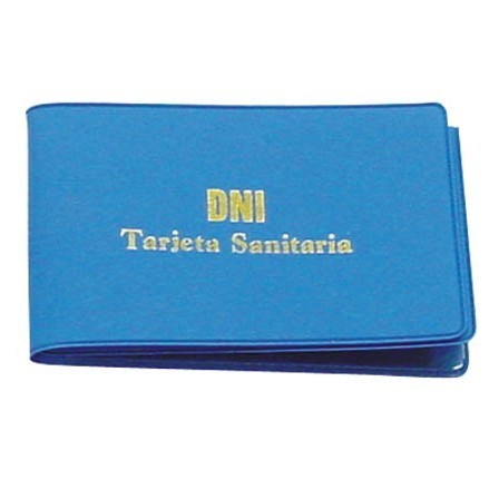 FUNDA PORTACARNET SEGURIDAD SOCIAL OPACA PVC COLORES SURTIDOS