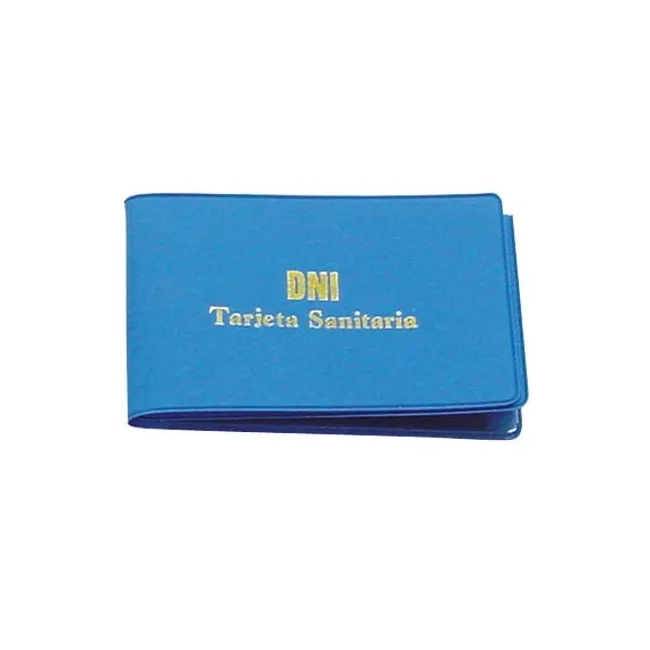 FUNDA PORTACARNET SEGURIDAD SOCIAL OPACA PVC COLORES SURTIDOS