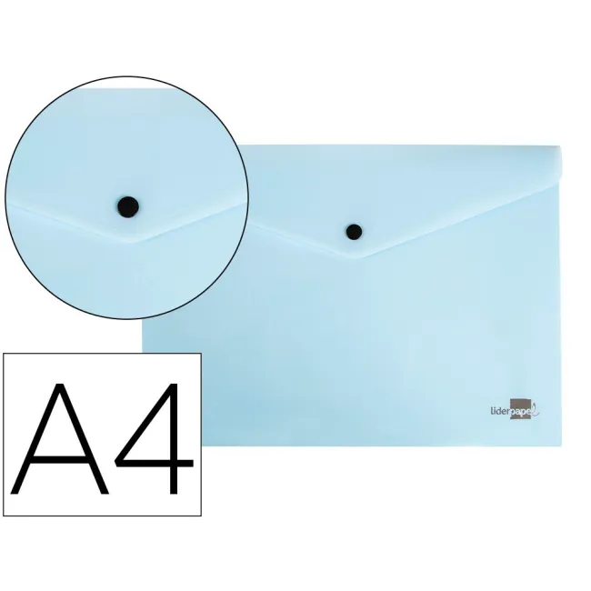 CARPETA LIDERPAPEL DOSSIER BROCHE POLIPROPILENO DIN A4 CELESTE OPAC...