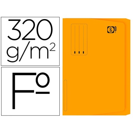 SUBCARPETA CARTULINA GIO FOLIOPOCKET AMARILLO CON BOLSA Y SOLAPA