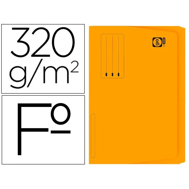 SUBCARPETA CARTULINA GIO FOLIOPOCKET AMARILLO CON BOLSA Y SOLAPA