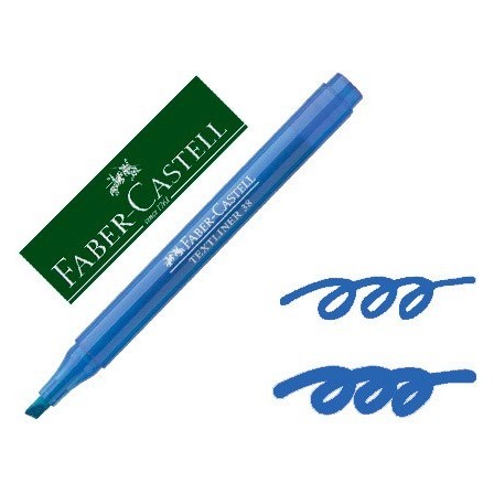 ROTULADOR FABER CASTELL FLUORESCENTE TEXTLINER 38 AZUL