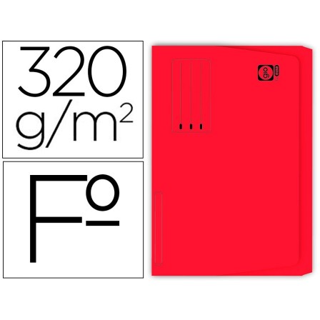 SUBCARPETA CARTULINA GIO FOLIOPOCKET ROJO CON BOLSA Y SOLAPA