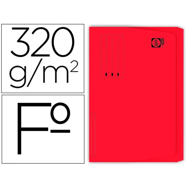 SUBCARPETA CARTULINA GIO FOLIOPOCKET ROJO CON BOLSA Y SOLAPA