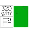 SUBCARPETA CARTULINA GIO FOLIOPOCKET VERDE CON BOLSA Y SOLAPA 250GR.