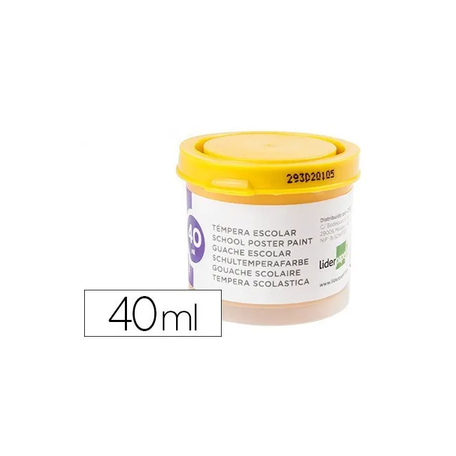 TEMPERA LIDERPAPEL ESCOLAR 40 ML AMARILLO ORO