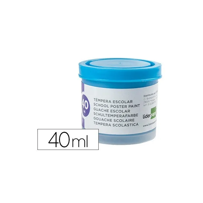 TEMPERA LIDERPAPEL ESCOLAR 40 ML AZUL