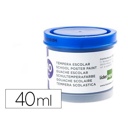 TEMPERA LIDERPAPEL ESCOLAR 40 ML AZUL ULTRAMAR