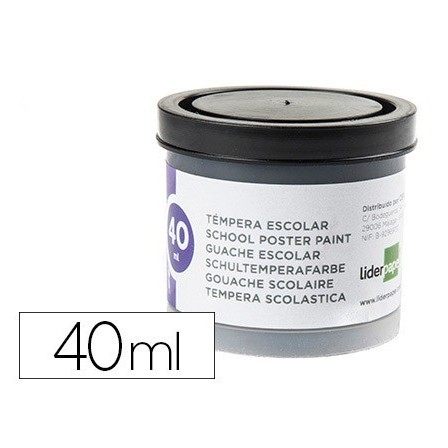 TEMPERA LIDERPAPEL ESCOLAR 40 ML NEGRO