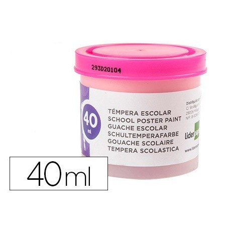 TEMPERA LIDERPAPEL ESCOLAR 40 ML ROSA