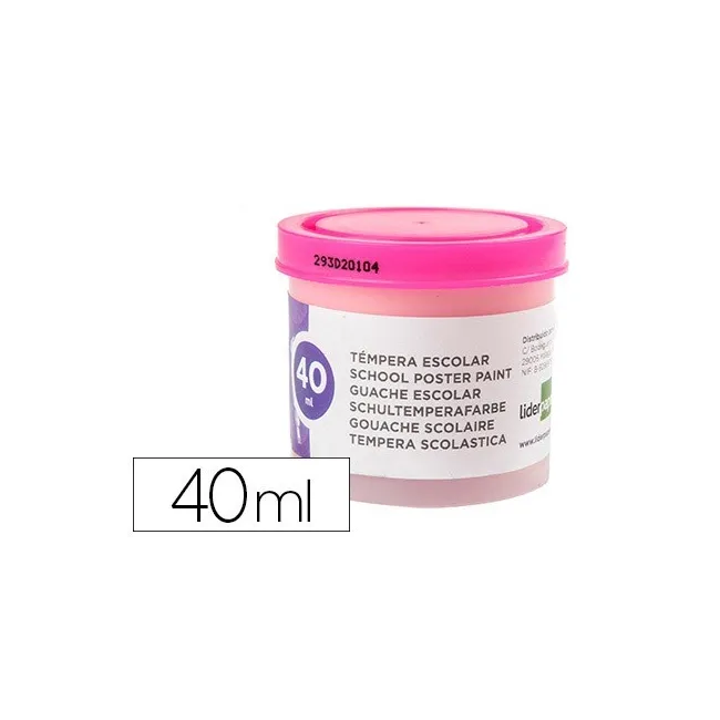 TEMPERA LIDERPAPEL ESCOLAR 40 ML ROSA