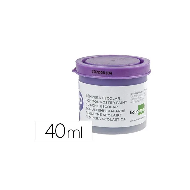 TEMPERA LIDERPAPEL ESCOLAR 40 ML VIOLETA