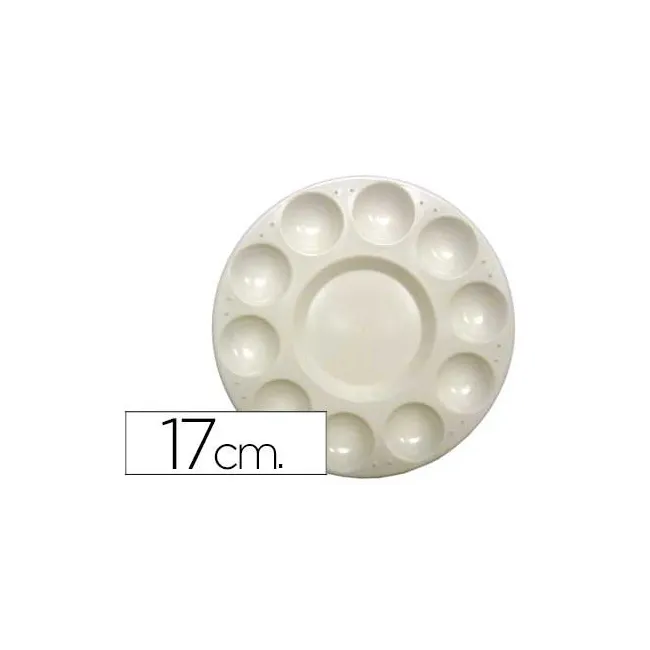 PALETA PLASTICO ARTIST CIRCULAR CON 10 HUECOS TAMAÑO 17CM