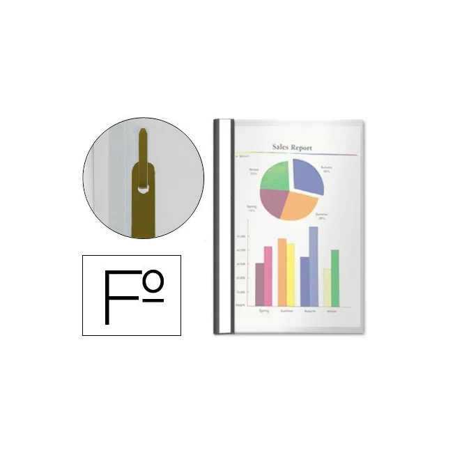 CARPETA DOSSIER FASTENER PLASTICO ESSELTE FOLIO NEGRA
