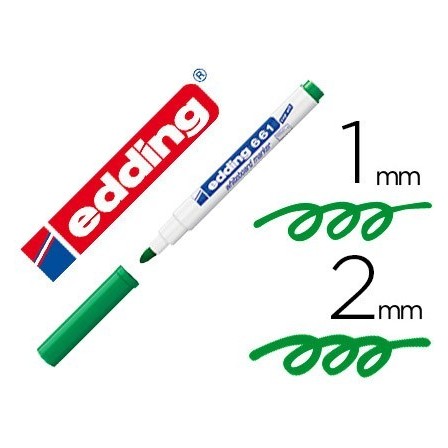 ROTULADOR EDDING PARA PIZARRA BLANCA 661 COLOR VERDE PUNTA REDONDA ...