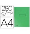 SUBCARPETA CARTULINA RECICLADA EXACOMPTA A4 VERDE 280G/M2 CON 2 SOL...