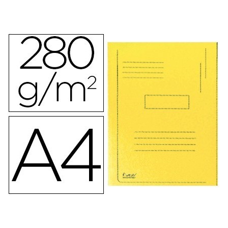 SUBCARPETA CARTULINA RECICLADA EXACOMPTA A4 AMARILLO 280G/M2 CON 2 ...