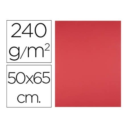 CARTULINA LIDERPAPEL 50X65 CM 240G/M2 ROJO