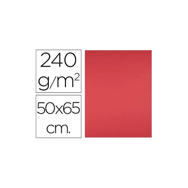 CARTULINA LIDERPAPEL 50X65 CM 240G/M2 ROJO