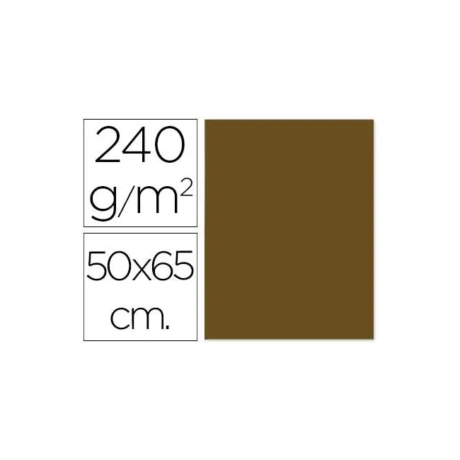 CARTULINA LIDERPAPEL 50X65 CM MARRON 240 GR UNIDAD