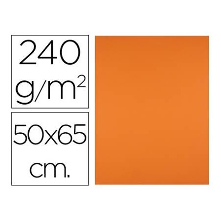 CARTULINA LIDERPAPEL 50X65 CM 240G/M2 NARANJA