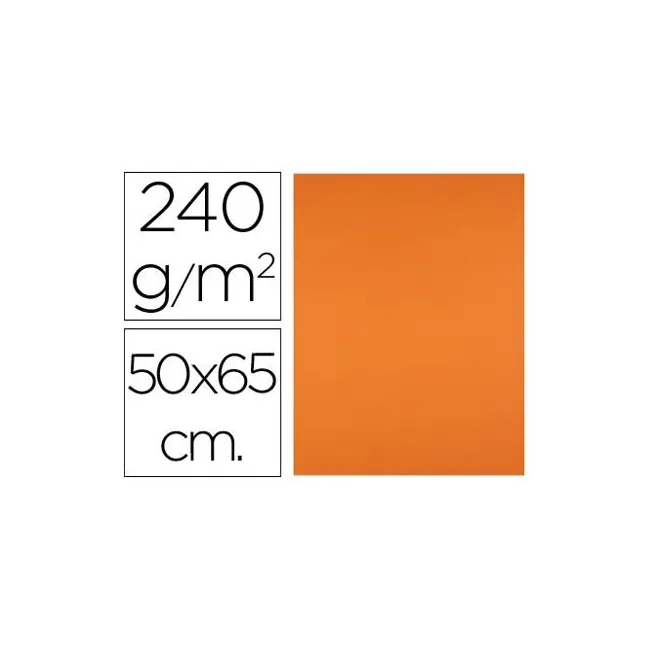 CARTULINA LIDERPAPEL 50X65 CM 240G/M2 NARANJA