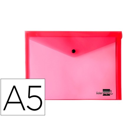 CARPETA LIDERPAPEL DOSSIER BROCHE 34350 POLIPROPILENO DIN A5 ROJA T...