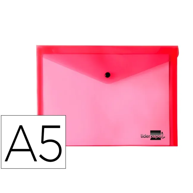 CARPETA LIDERPAPEL DOSSIER BROCHE 34350 POLIPROPILENO DIN A5 ROJA T...