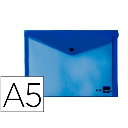CARPETA LIDERPAPEL DOSSIER BROCHE 34352 POLIPROPILENO DIN A5 AZUL T...