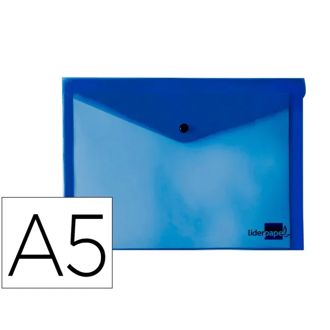 CARPETA LIDERPAPEL DOSSIER BROCHE 34352 POLIPROPILENO DIN A5 AZUL T...