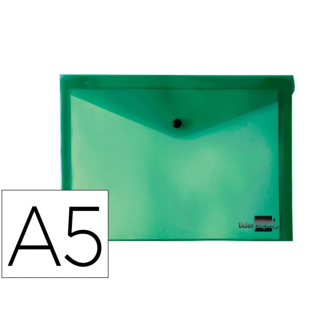 CARPETA LIDERPAPEL DOSSIER BROCHE 34353 POLIPROPILENO DIN A5 VERDE ...