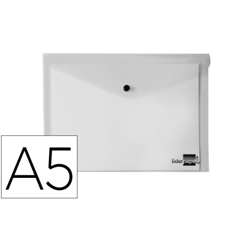 CARPETA LIDERPAPEL DOSSIER BROCHE 34354 POLIPROPILENO DIN A5 TRANSP...
