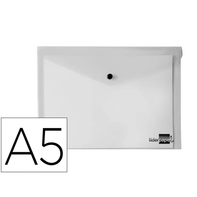 CARPETA LIDERPAPEL DOSSIER BROCHE 34354 POLIPROPILENO DIN A5 TRANSP...