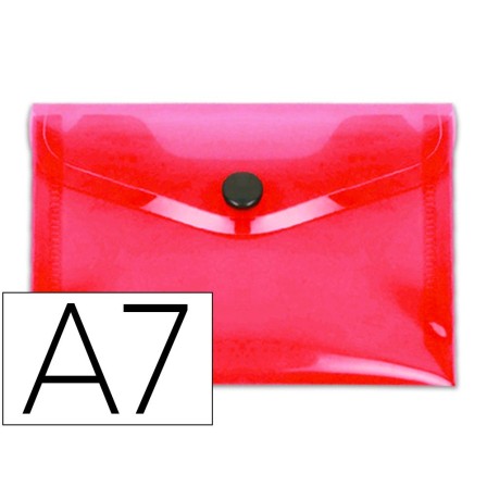 CARPETA LIDERPAPEL DOSSIER BROCHE POLIPROPILENO DIN A7 ROJO TRANSLU...