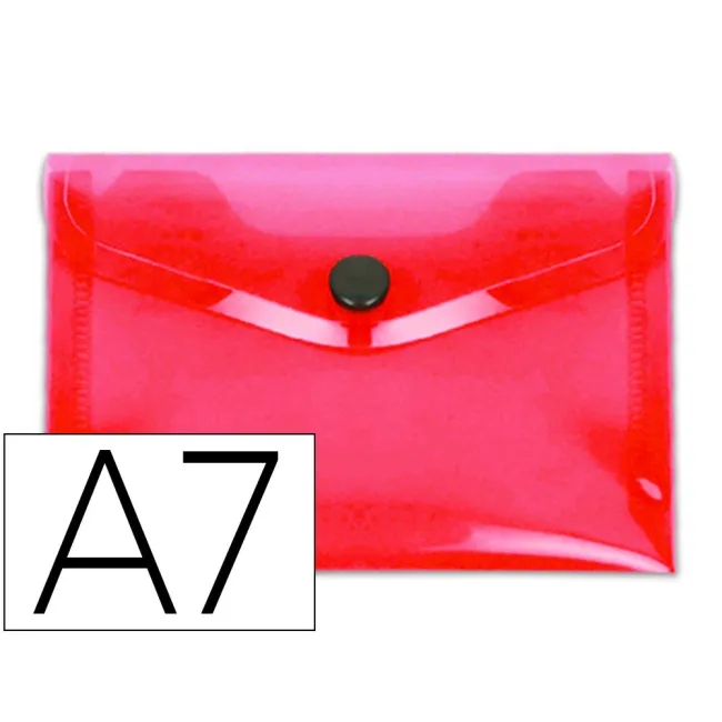 CARPETA LIDERPAPEL DOSSIER BROCHE POLIPROPILENO DIN A7 ROJO TRANSLU...