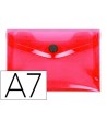 CARPETA LIDERPAPEL DOSSIER BROCHE POLIPROPILENO DIN A7 ROJO TRANSLU...