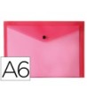 CARPETA LIDERPAPEL DOSSIER BROCHE POLIPROPILENO DIN A6 ROJO TRANSPA...