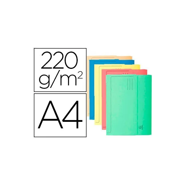 SUBCARPETA CARTULINA CON BOLSA EXACOMPTA DIN A4 COLORES SURTIDOS 22...