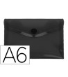 CARPETA LIDERPAPEL DOSSIER BROCHE POLIPROPILENO DIN A6 NEGRO OPACO