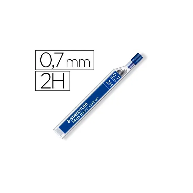 MINAS STAEDTLER MARS MICRO GRAFITO 0,7 MM 2H TUBO CON 12 UNIDADES