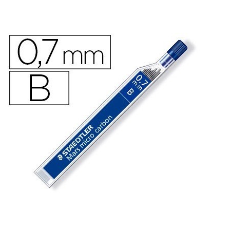 MINAS STAEDTLER MARS MICRO GRAFITO 0,7 MM B TUBO CON 12 UNIDADES