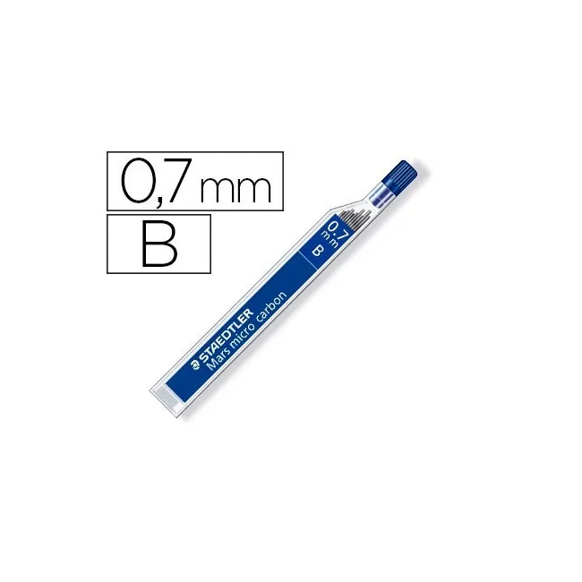 MINAS STAEDTLER MARS MICRO GRAFITO 0,7 MM B TUBO CON 12 UNIDADES