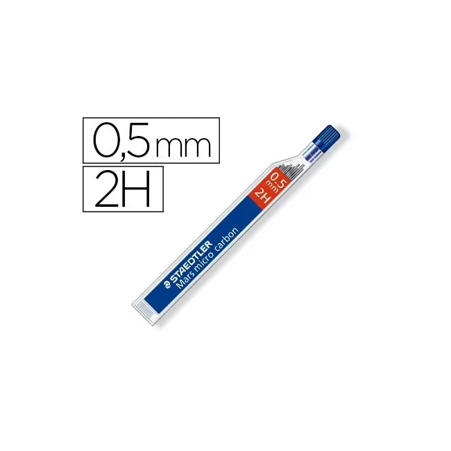 MINAS STAEDTLER MARS MICRO GRAFITO 0,5 MM 2H TUBO CON 12 UNIDADES