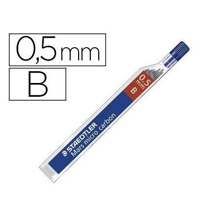MINAS STAEDTLER MARS MICRO GRAFITO 0,5 MM B TUBO CON 12 UNIDADES