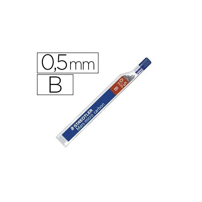 MINAS STAEDTLER MARS MICRO GRAFITO 0,5 MM B TUBO CON 12 UNIDADES