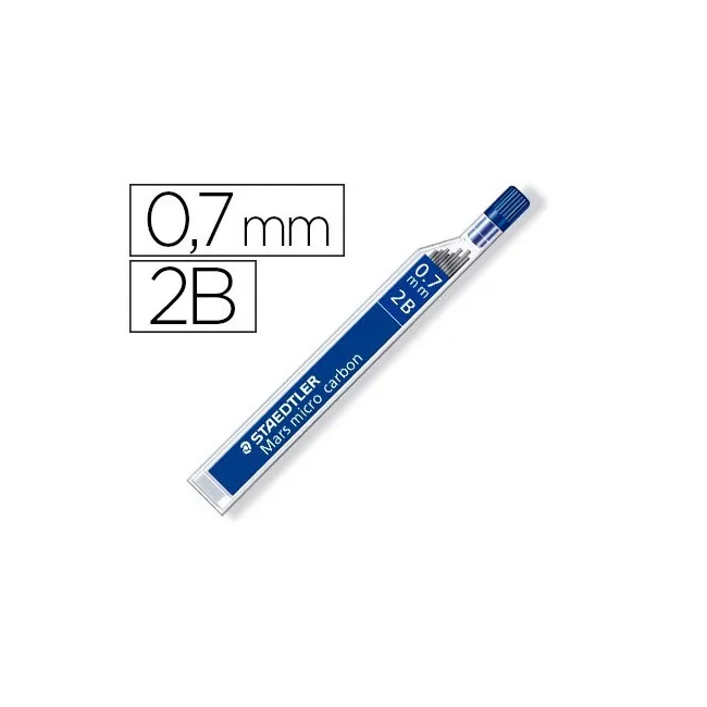 MINAS STAEDTLER MARS MICRO GRAFITO 0,7 MM 2B TUBO CON 12 UNIDADES