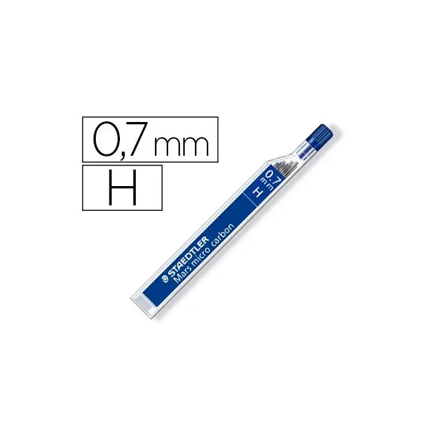 MINAS STAEDTLER MARS MICRO GRAFITO 0,7 MM H TUBO CON 12 UNIDADES
