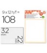 ETIQUETAS LIDERPAPEL SOBRE DE 10 H. + 2 H. OBSEQUIO 22X32 MM -9 UNI...