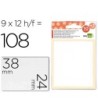 ETIQUETAS LIDERPAPEL SOBRE DE 10 H. + 2 H. OBSEQUIO 24X38 MM -9 UNI...
