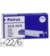 GRAPAS PETRUS Nº 22/6 GALVANIZADA CAJA DE 1000 UNIDADES